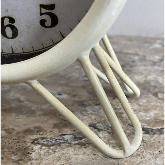 Westclox Nautical White Metal Table Clock Battery Operated 9" X 5" Coastal Decor - Picture 4 of 9